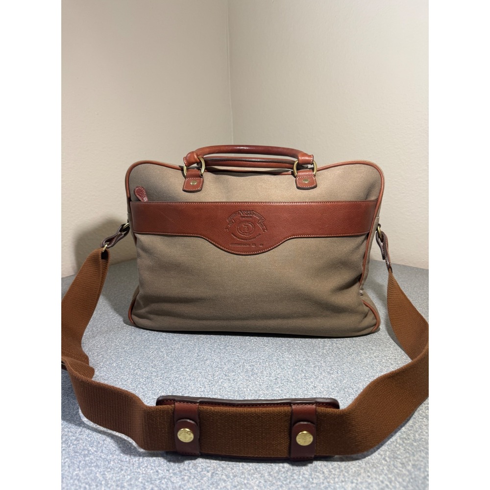 VTG Ghurka Broker No 235 Academia Luxury Canvas and Leather Messenger Travel Bag